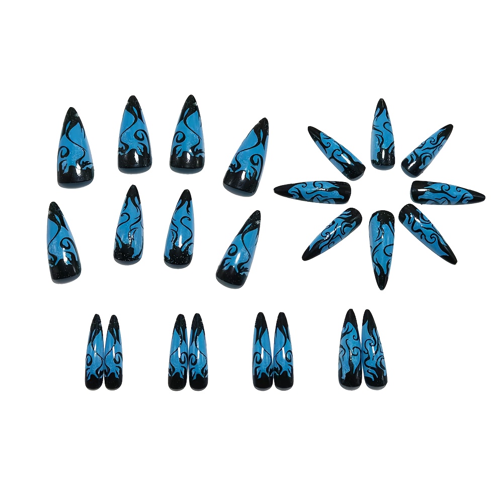 Long Pointed Press On Nails wi - Drip Tip Resin recensie en prijs