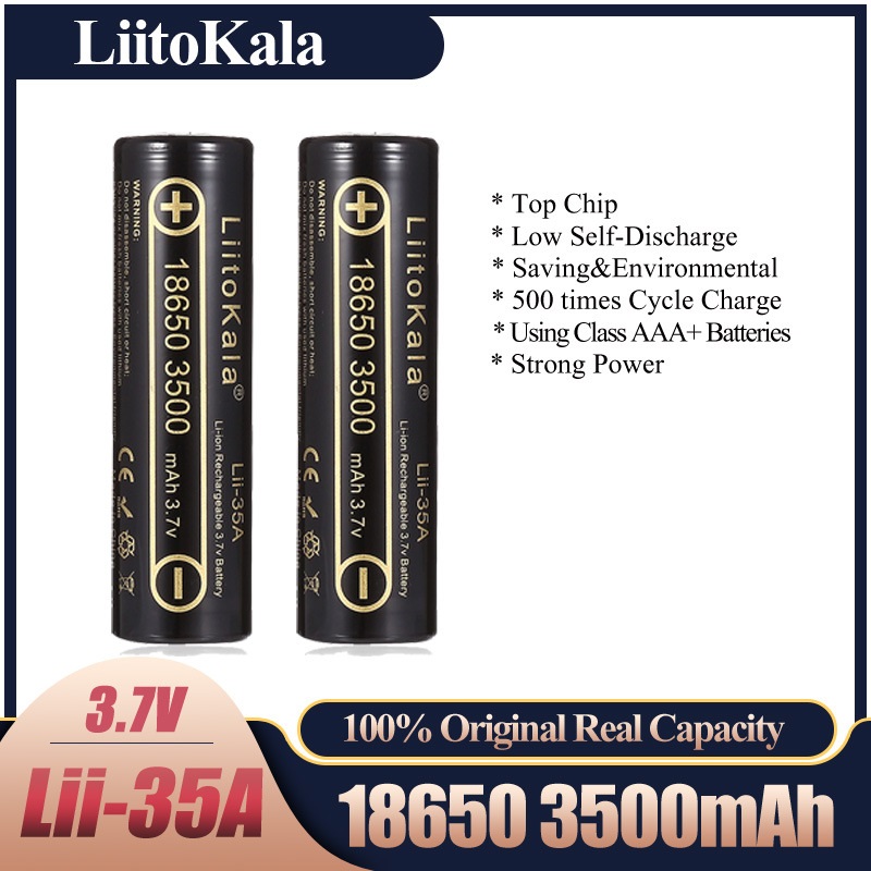 2-10pcs LiitoKala Lii-35A 1865 - Vape Battery 18650 recensie en prijs