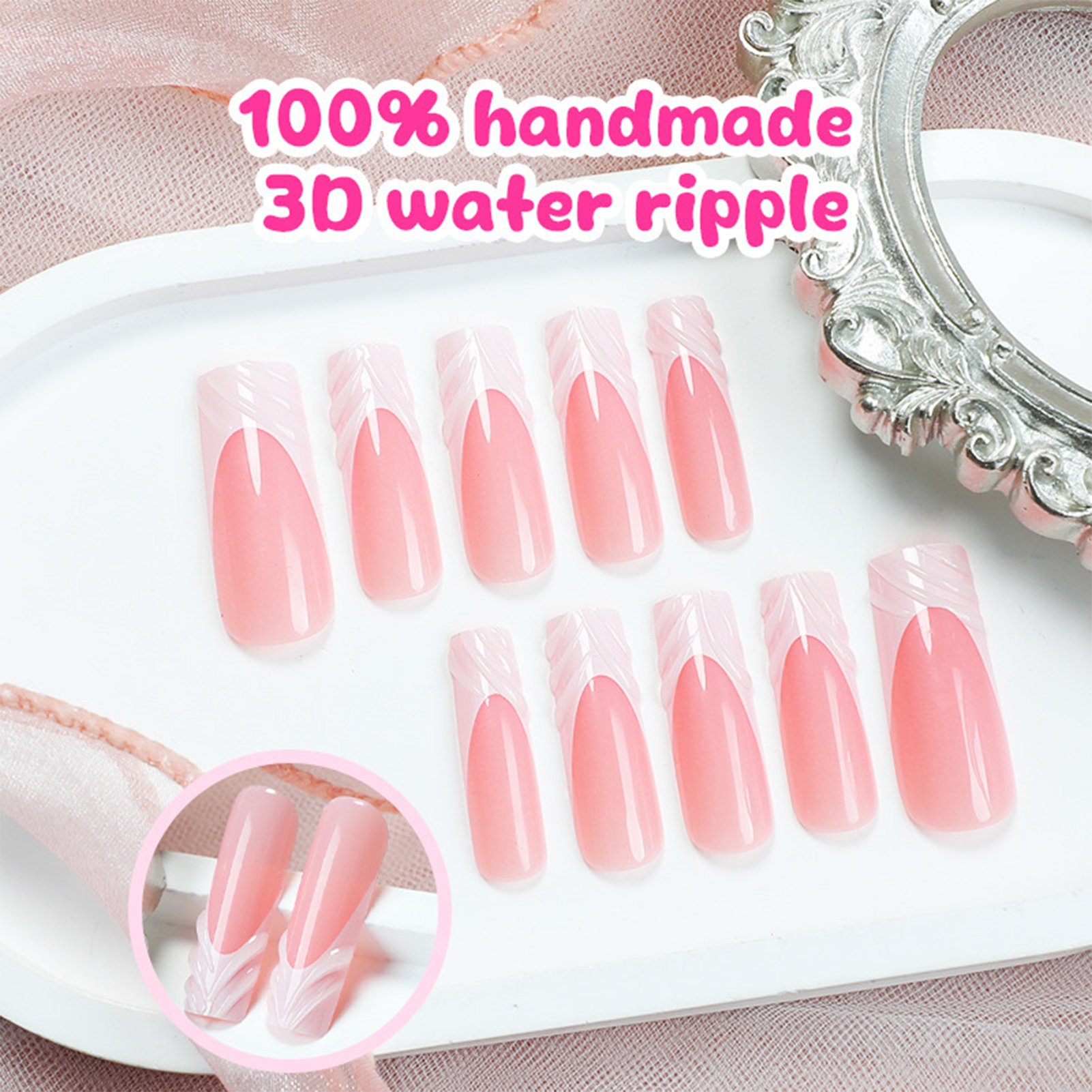 24Pcs Long Square Head Nails S - Drip Tip Resin recensie en prijs