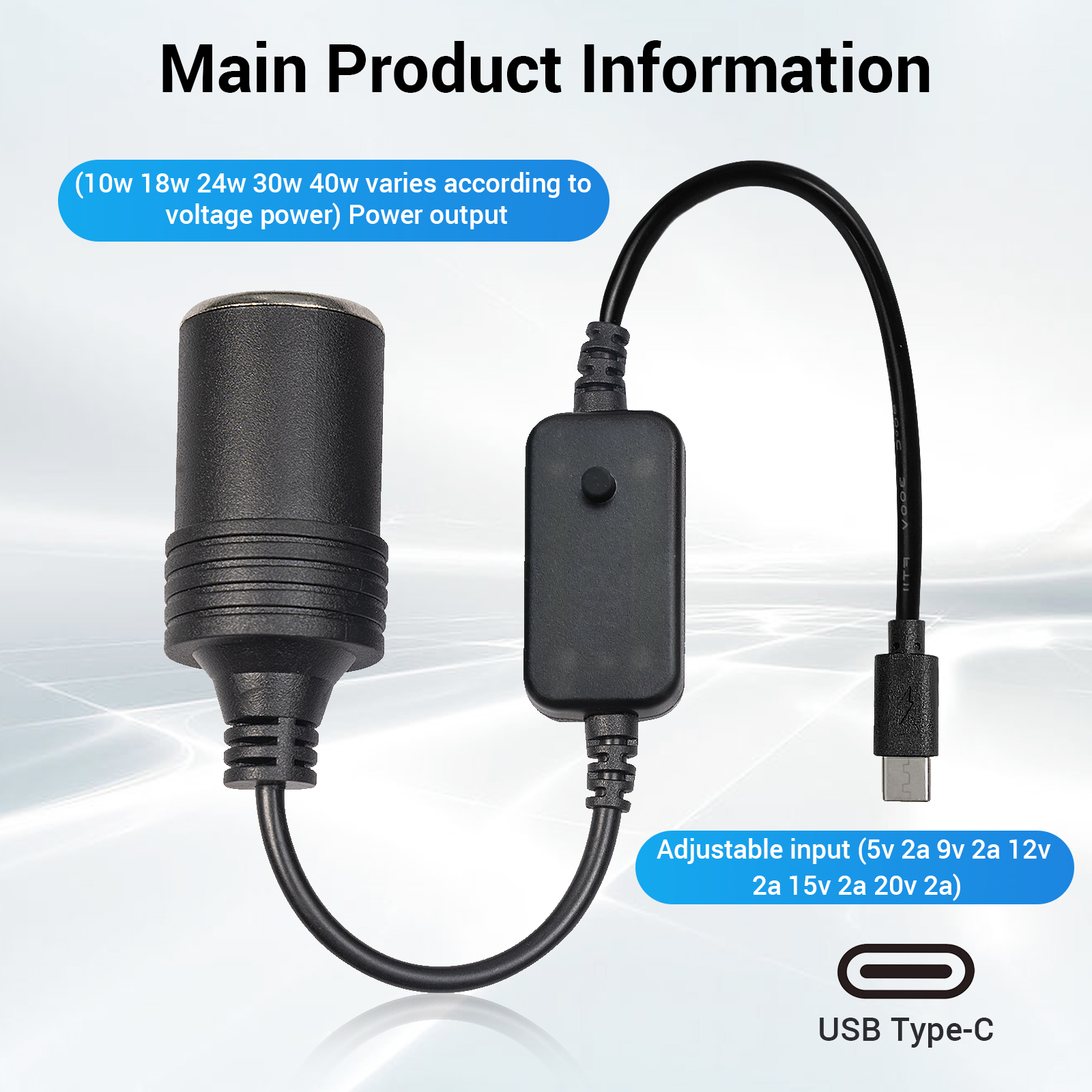1pc 5V 2A USB To 12V Cigarette - Accessories Experts Vape recensie en prijs