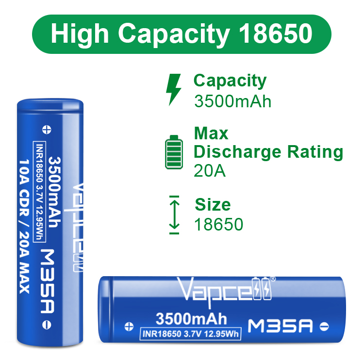 Original Vapcell M35A 18650 M3 - Vape Battery 18650 recensie en prijs