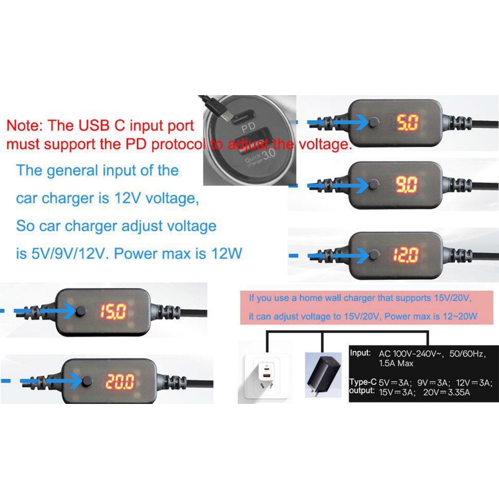 1Pc USB-C to 12V Car Cigarette - Accessories Experts Vape recensie en prijs