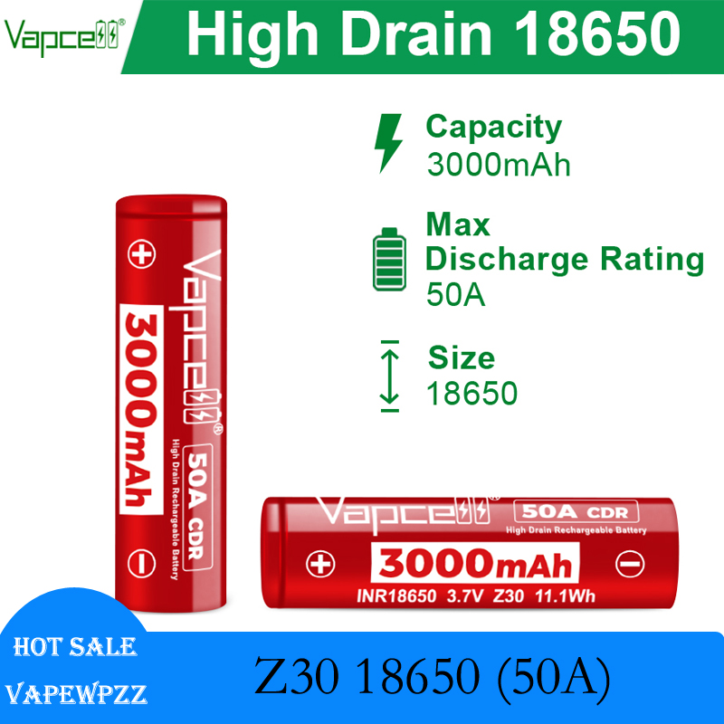 High Drain INR18650 Battery Va - Vape Battery 18650 recensie en prijs