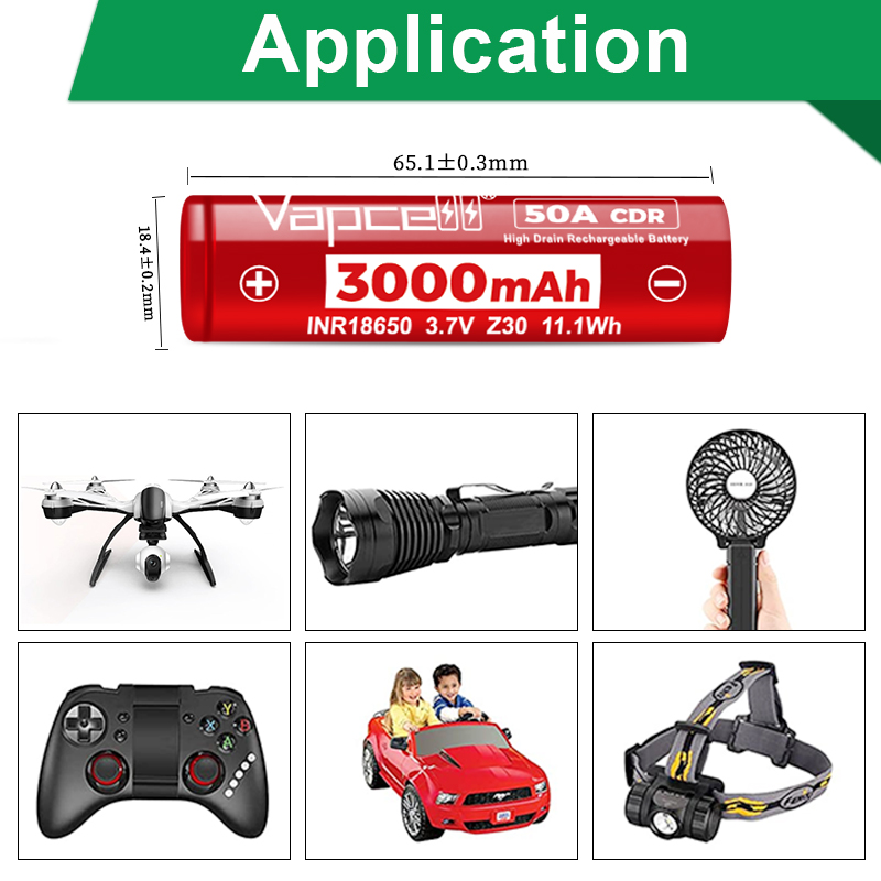 High Drain INR18650 Battery Va - Vape Battery 18650 recensie en prijs