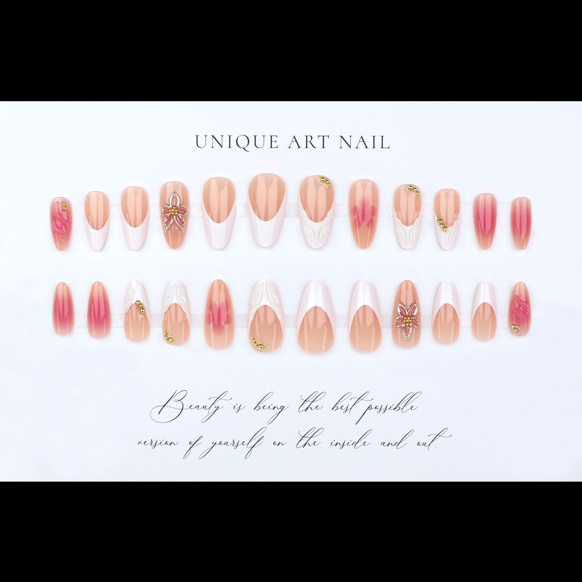 24pcs Simple White French Nude - Drip Tip Resin recensie en prijs