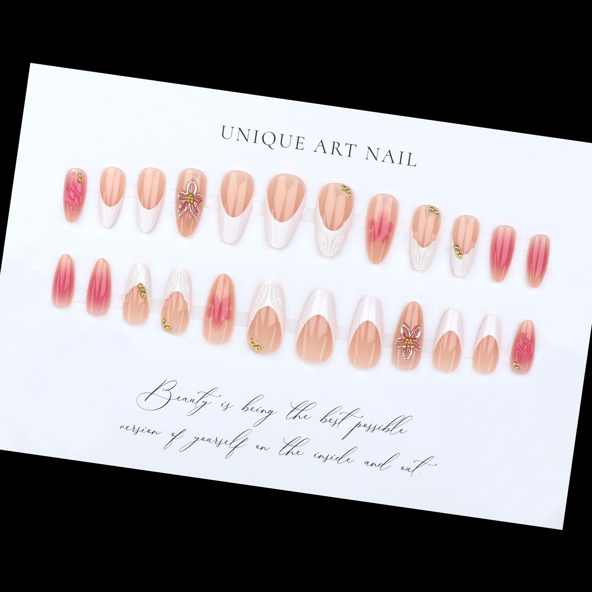 24pcs Simple White French Nude - Drip Tip Resin recensie en prijs