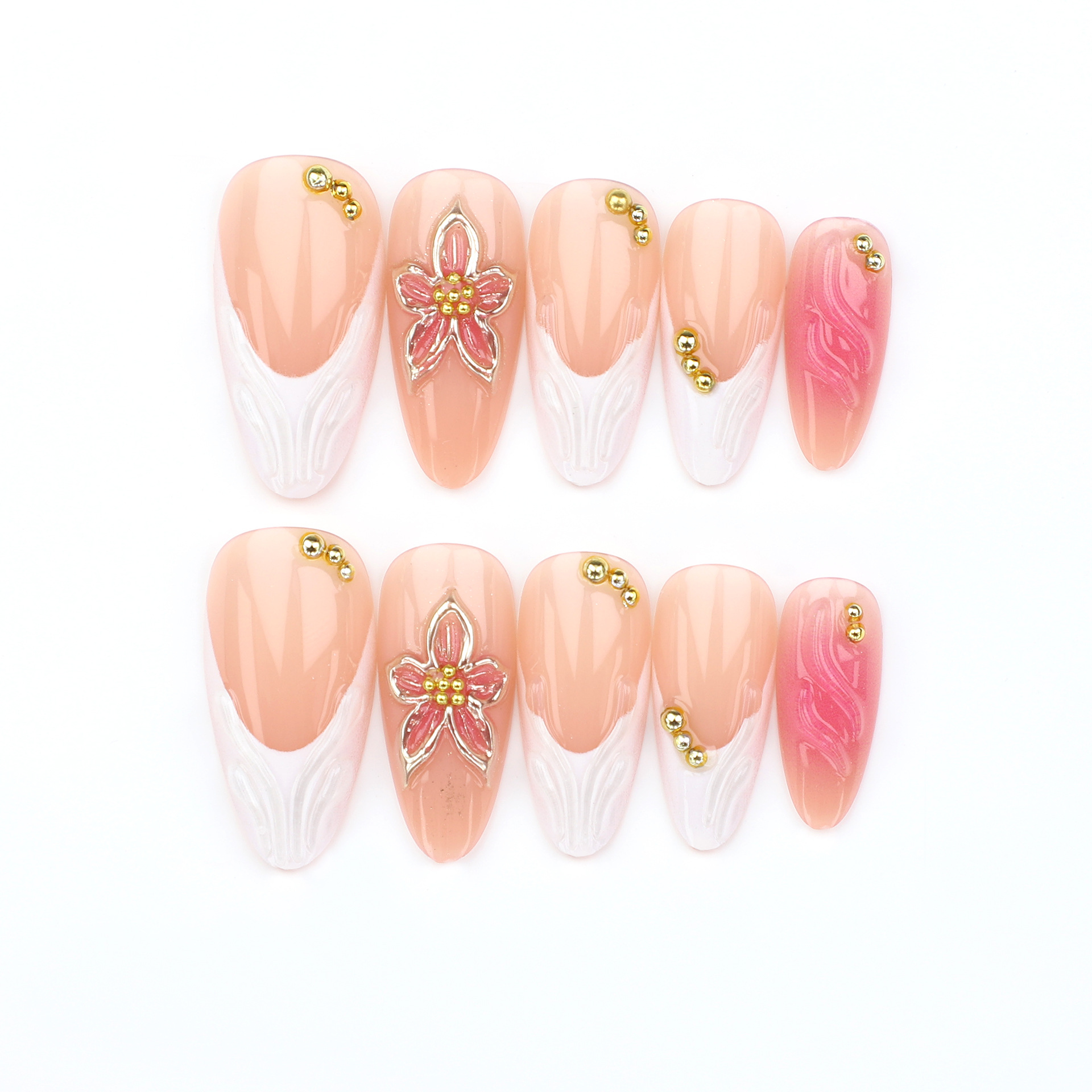 24pcs Simple White French Nude - Drip Tip Resin recensie en prijs