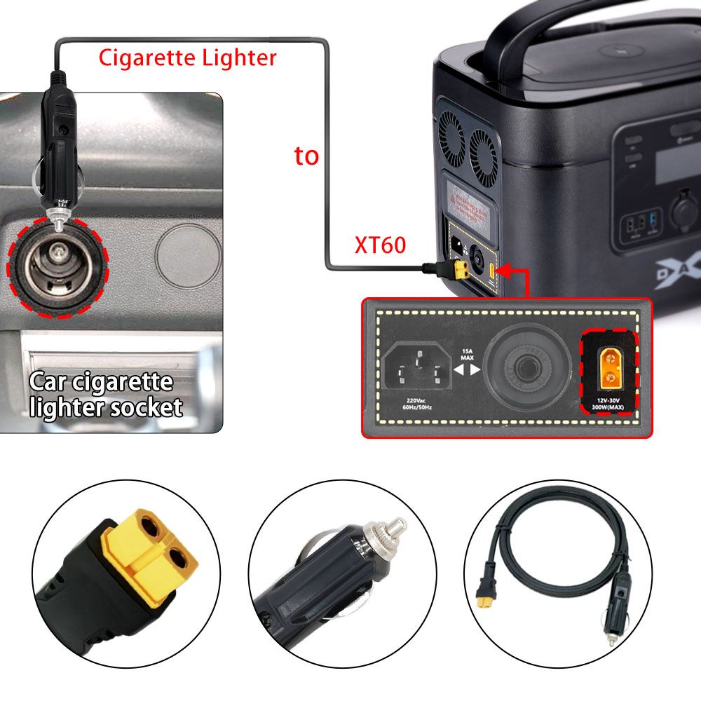 XT60 16AWG Plug Car Cigarette  - Accessories Experts Vape recensie en prijs
